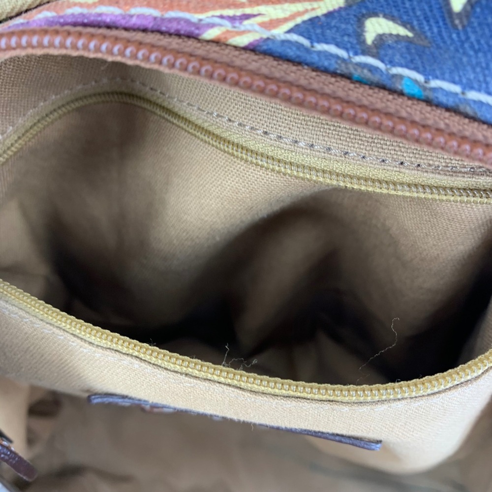 Fossil Paisley Mini Backpack Floral Indie Boho Purple Multi Festival Y2K Hippie - Picture 7 of 10